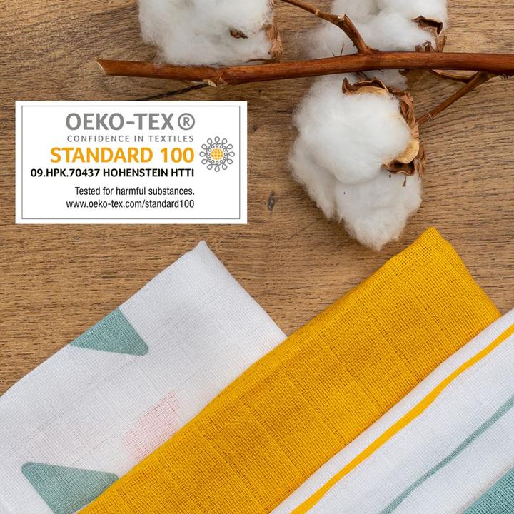 Actual product image La Loona LaLoona muslin nappies & muslin cloths Muslin nappies / muslin cloths / burp cloths OEKO-TEX® 3-pack (70 cm, 70 cm)