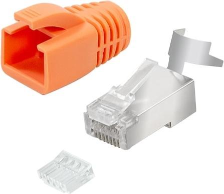 LogiLink Cat.6A RJ45 Modular Stecker für Cat.6A & Cat.7 Verlegekabel, 10er Pack (Netzwerkkabel Stecker)