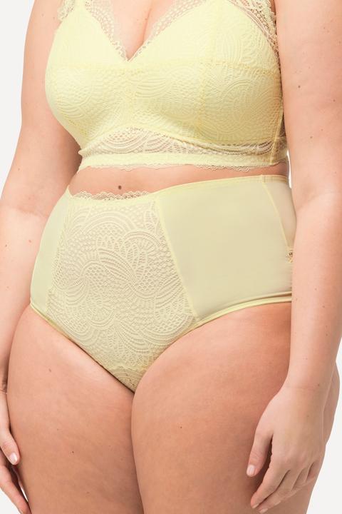 Image du produit Ulla Popken Culotte maxi en microfibres, avec empiècement en dentelle (60)