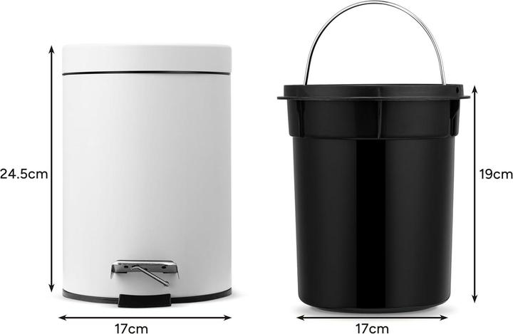 Produktbild Linsar Badezimmer Mülleimer mit Absenkmechanismus (3 l)