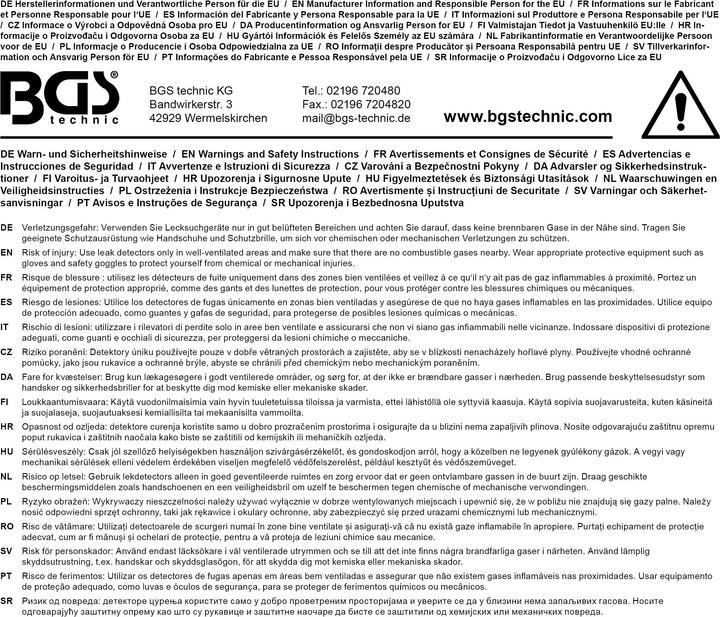 Actual product image BGS - Raucherzeuger-Lecksuchgerät