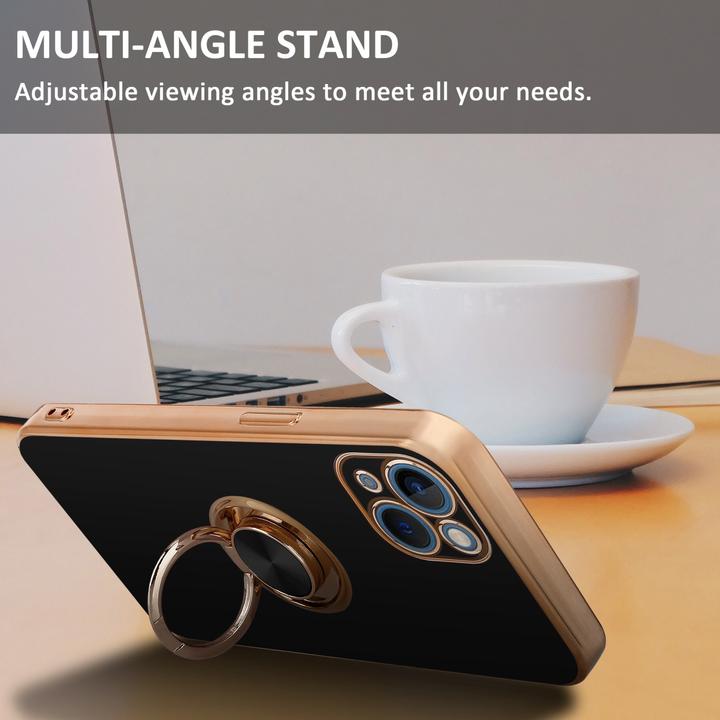 Actual product image Cadorabo Case for Apple iPhone 13 MINI in TPU with camera protection and ring LM089 Style (Apple iPhone 13 mini)