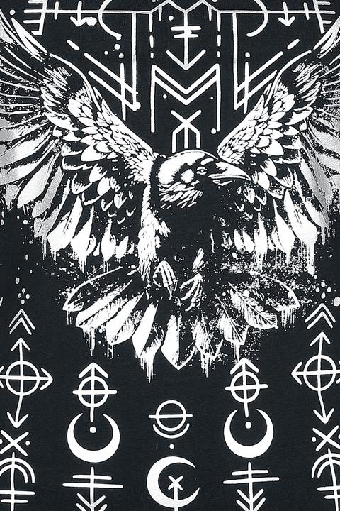 Produktbild Black Premium Tank-Top with Raven Frontprint (S)