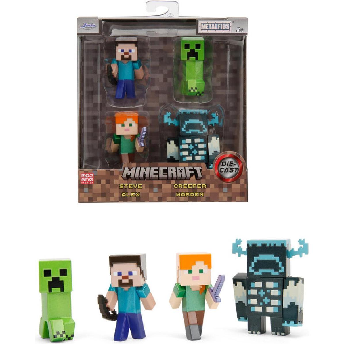 Jada Multicolore Minecraft 4-Pack Figure Da 2,5 Pollici
