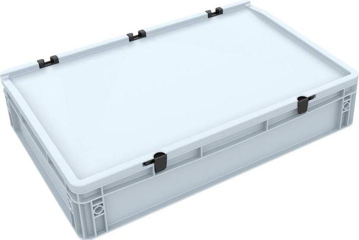 Immagine prodotto Feldherr ED 64/12 HG Eurobehälter mit Scharnierdeckel 600 x 400 x 135 mm inklusive 2-fach (Materiale sintetico, Schiuma solida)