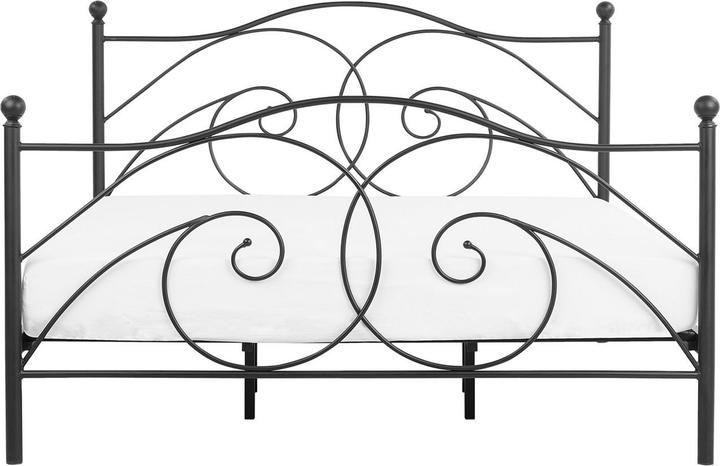 Actual product image Beliani Metal bed black slatted frame 180 x 200 cm DINARD (180 x 200 cm)