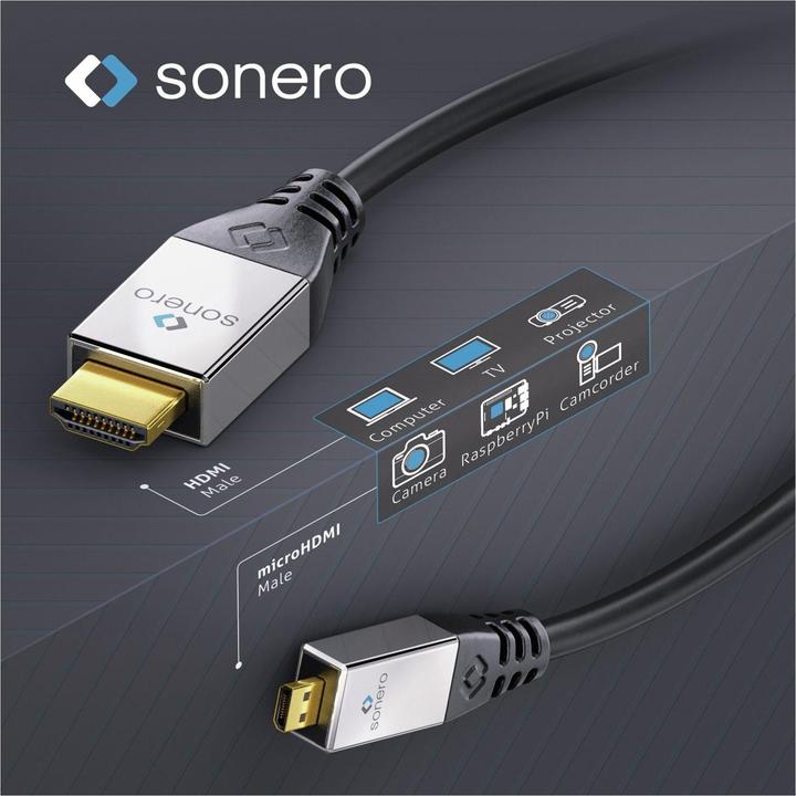 Produktbild Sonero Kabel Micro-HDMI (HDMI-D) - HDMI, 1 m (1 m)