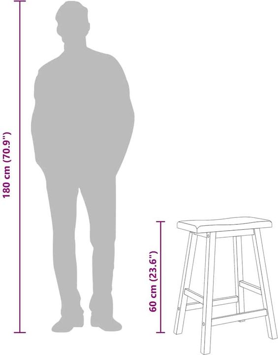 Actual product image vidaXL Barhocker