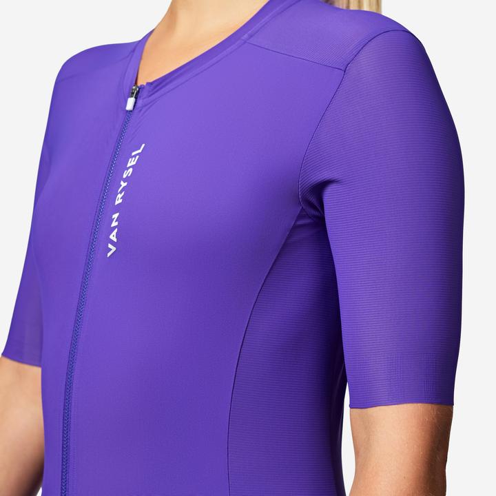 Actual product image Van rysel Unisex Summer Road Cycling Short-Sleeved Jersey Racer 2 - Purple (S)