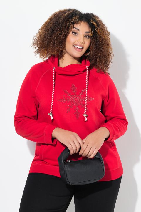 Produktbild Ulla Popken Sweatshirt, Eisstern, Stehkragen, Taschen, Langarm (42, 44)