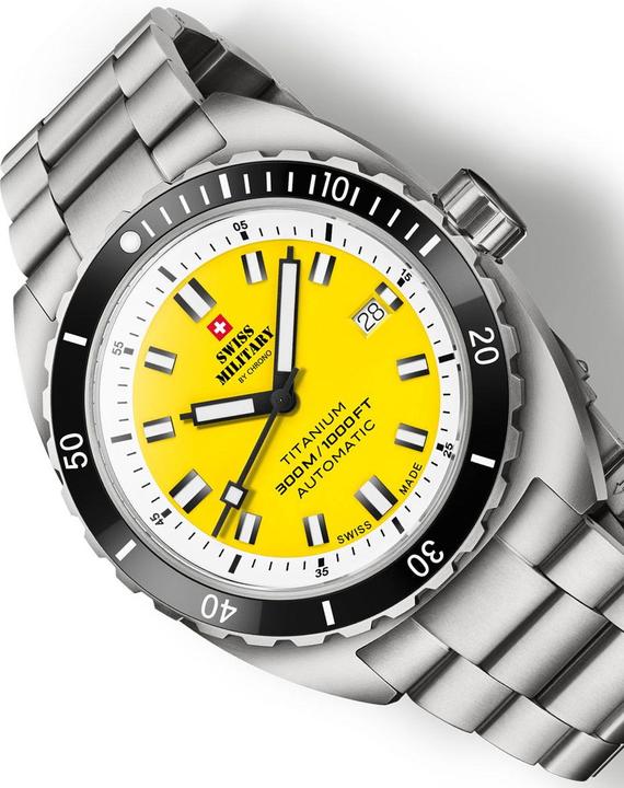 Immagine prodotto Swiss Military SMA34100.05 Diver Titanium Automatic 42mm 30ATM (Orologio sub, 42 mm)
