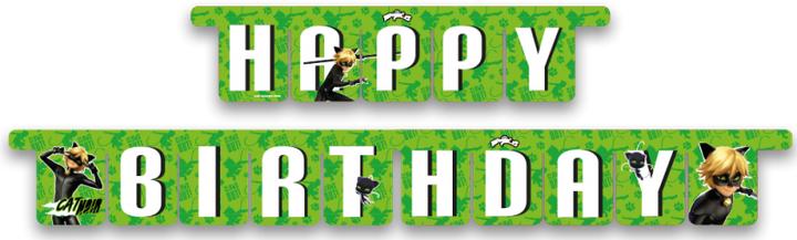 Produktbild Been Smile Cat Noir Miraculous Happy Birthday Girlande (1 Stk.)