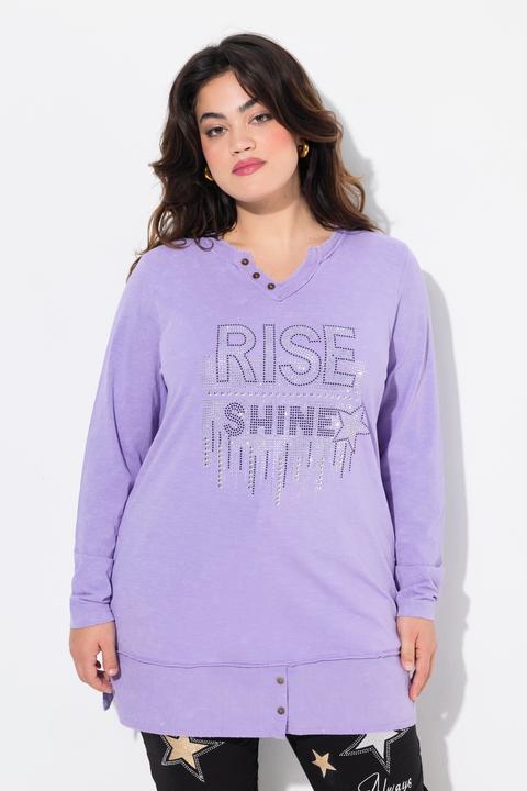 Actual product image Angel of Style Langarmshirt, Komfort Fit, Glitzersteinchen-Statement (50)