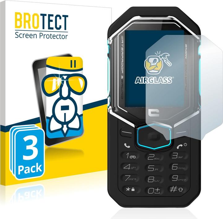 Produktbild BROTECT AirGlass Panzerglasfolie (3 Stück, Crosscall Shark-X3)