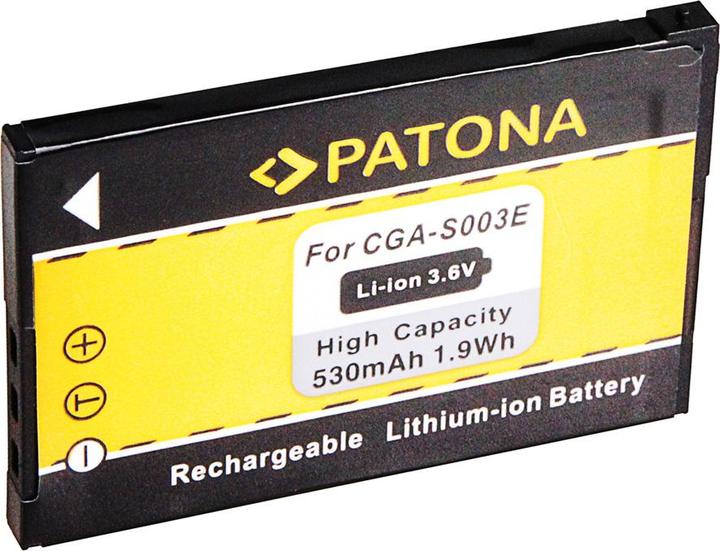Actual product image Patona Battery f. Panasonic CGA-S003E SA-SA30 SV-AS10 SV-AV50 SV-AV50A SV-AV50S (Camera battery)