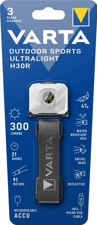 Actual product image Varta Ultralight H30R (300 lm)