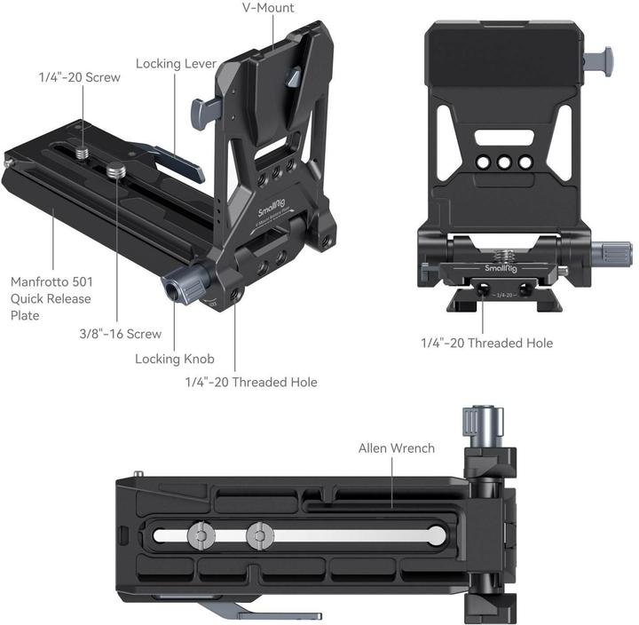 Actual product image SmallRig V-Mount battery mounting plate kit (Camera battery)