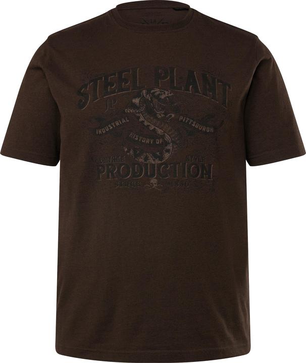 Immagine prodotto JP1880 T-Shirt, Halbarm, Melange-Jersey, Rundhals, Brustprint (6XL)