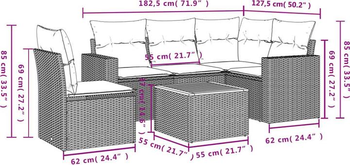 Produktbild vidaXL Garten Sofagarnitur