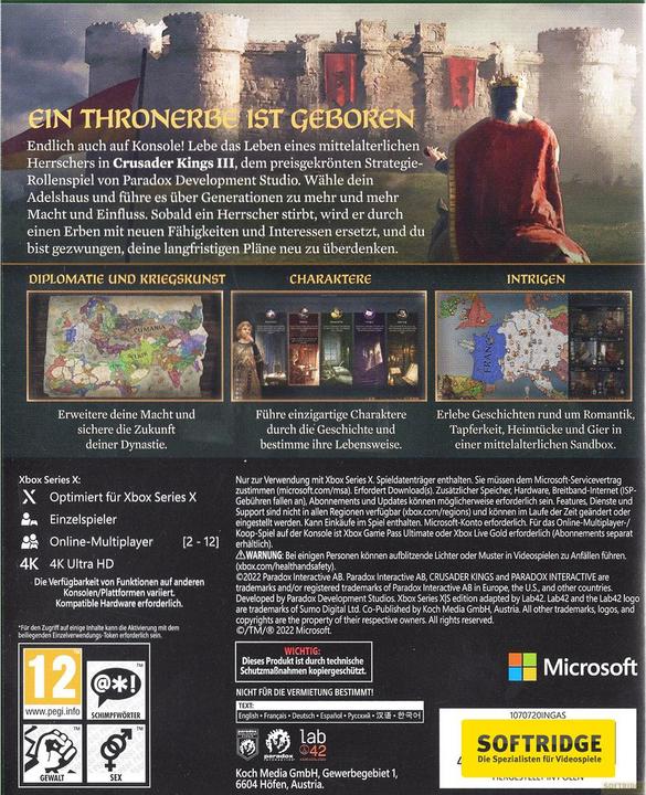 Actual product image Paradox Interactive Crusader Kings III Day One Edition (Xbox Series X, DE)