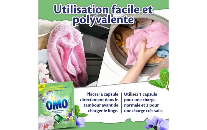 Actual product image OMO Capsules White Orchid Laundry 42 Pcs (42 Washing cycles)