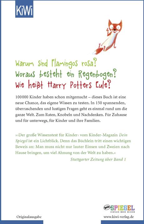 Produktbild Der neue grosse Wissenstest für Kinder (Deutsch, Antonia Bauer, 2018)