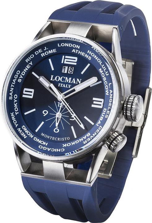 Produktbild Locman Herrenuhr "Montecristo World Dual Time" (Analoguhr, 44 mm)