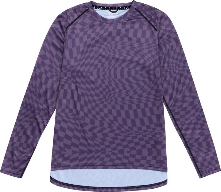 Actual product image Troy Lee Designs Womens Lilium LS Jersey, Twisted Checkers, deep purple, L (L)