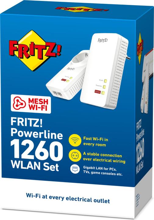 Immagine prodotto AVM FRITZ!Powerline 1260E Set WLAN Internazionale (1200 Mbit/s)
