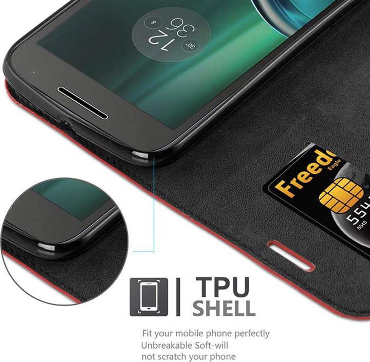Actual product image Cadorabo Book Invisible Magnet Cover (Motorola Moto G4 Plus, Motorola Moto G4)