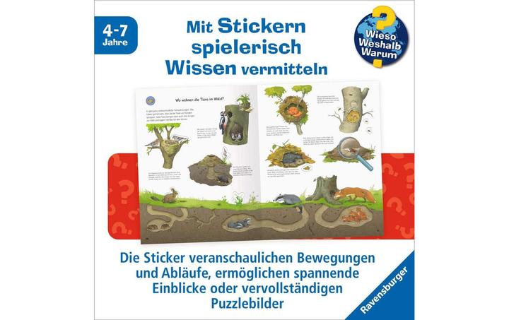 Immagine prodotto Ravensburger Perché? Perché? Perché? Libretto di adesivi: Nella foresta (300 Adesivo)