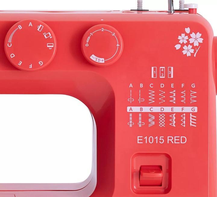 Actual product image Janome Juno E1015 Sewing Machine red