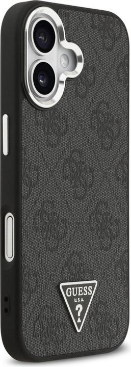 Immagine prodotto Guess Case Magsafe 4G PU Leather Case With Triangle Logo And Silver Metal Camera Frame For iPhone 17 (Apple iPhone 17)