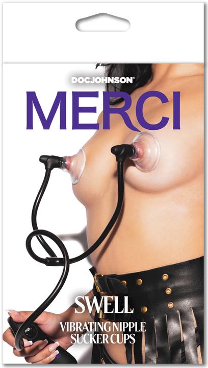 Produktbild All Stars Swell - Auto Vibrating Nipple Sucker Cups - Black/Violet