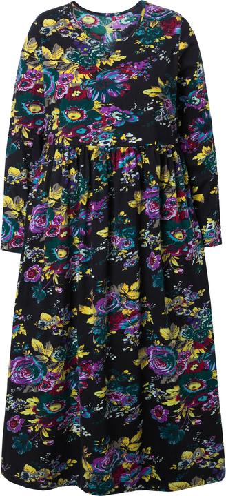Produktbild Ulla Popken Maxikleid, Blüten, A-Linie, Tunika-Ausschnit, Langarm (60)