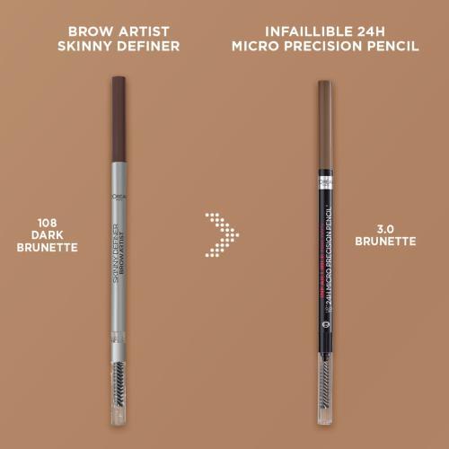 Actual product image L'Oréal Paris Brow Artist Skinny Definer (108 Dark Brunette)