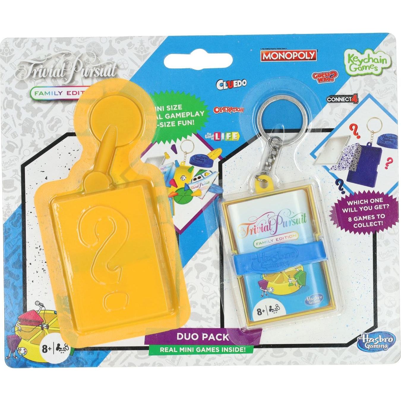 Hasbro, Bambine, Portachiavi, Mini-Spiel-Schlüsselanhänger Trivial Pursuit