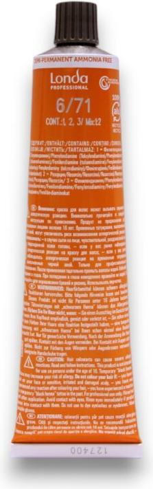 Actual product image Londa Vopsea demi-permanenta Ammonia Free 6/71, Blond Inchis Maro Cenusiu, 60ml (6/71)