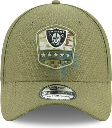 Actual product image New Era 39Thirty NFL Salute to Service Oakland Raiders Cap (54, 55, 56, 57)