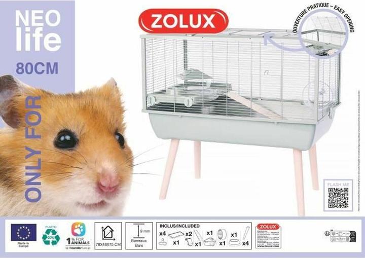 Actual product image Zolux NEOLIFE 80 Cage for hamster green