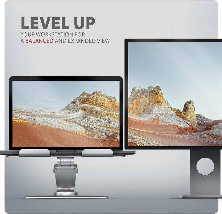 Actual product image Axagon STND-LR stand with 360° rotation for laptops and tablets