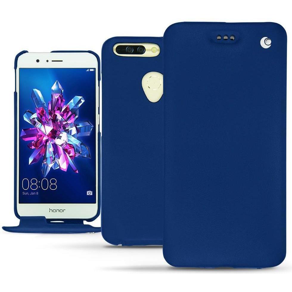 Noreve Lederschutzhülle vertikal (Honor 8 Pro), Smartphone Hülle, Blau