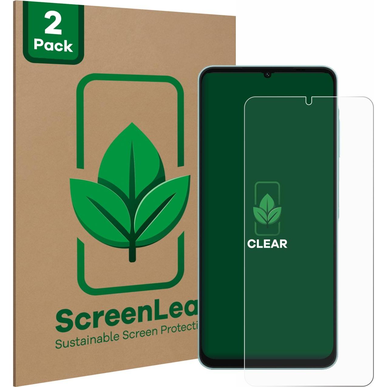 ScreenLeaf Schutzfolie nachhaltiger Displayschutz Display Schutz Folie Klar Transparent (2 Stück, Samsung Galaxy A06), S...