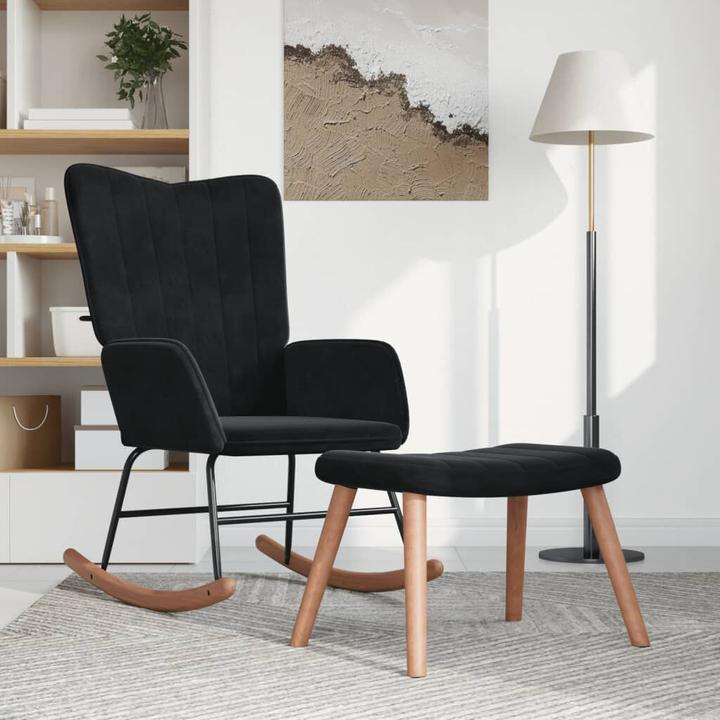 Actual product image vidaXL Schaukelstuhl mit Hocker