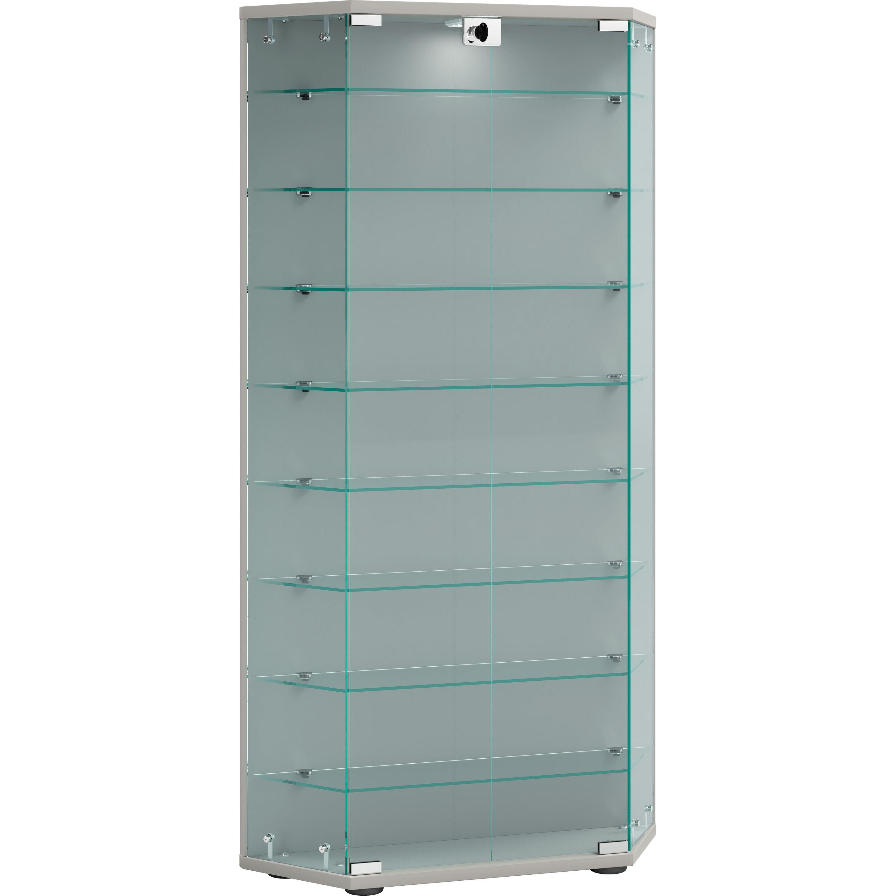 VCM, Vitrine + Buffetschrank, Holz Glas Stand Vitrine Regal Cenila XL (83 x 17 x 114 cm)