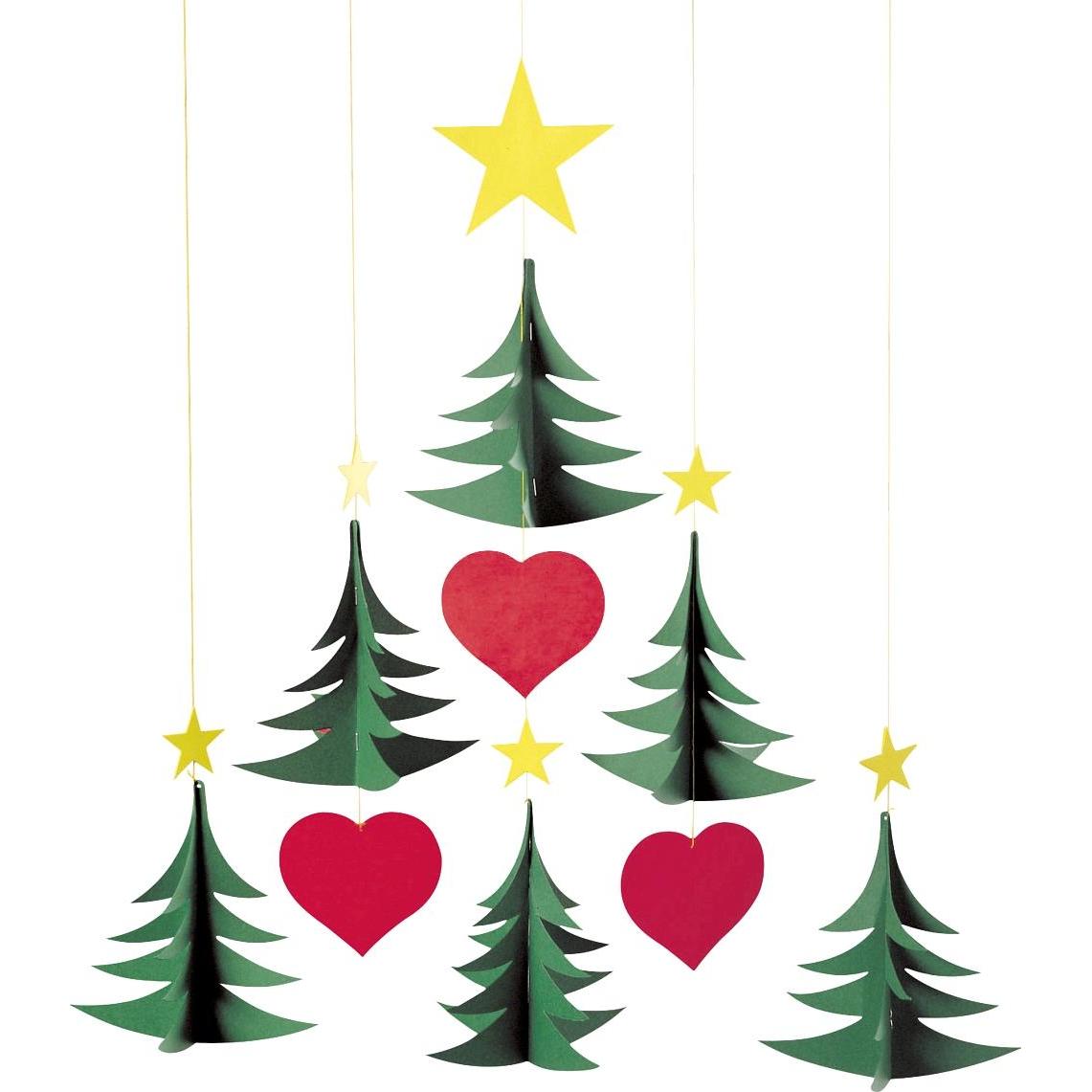Flensted Mobiles, Babymobile, Weihnachtsbaum Mobile mit Geschenkbox