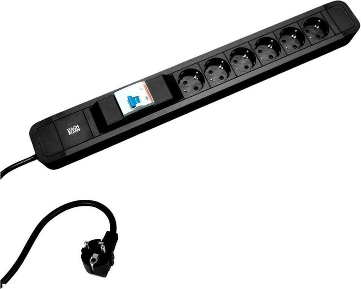 Produktbild Bachmann PRIMO 2 6xCEE7/3 1xFI (6x, CEE 7/3, 2 m)