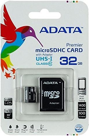 Image du produit Adata Premier (32 Go, microSDHC, U1, UHS-I)