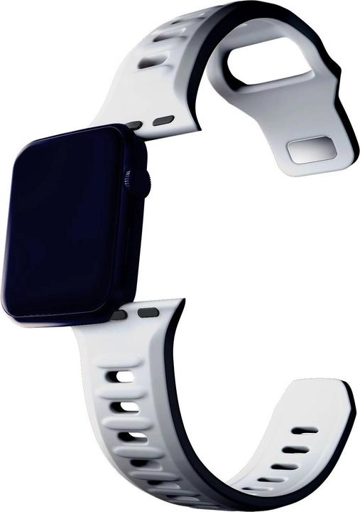 Produktbild 3MK Silicone Watch Strap biały/white dla Apple Watch 42/44/45/49mm (Silikon, Edelstahl)