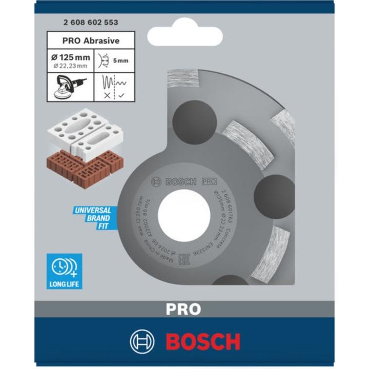 Produktbild Bosch Professional Zubehör PRO Abrasive Topfscheibe, 50 x 125 mm, 22,23 mm